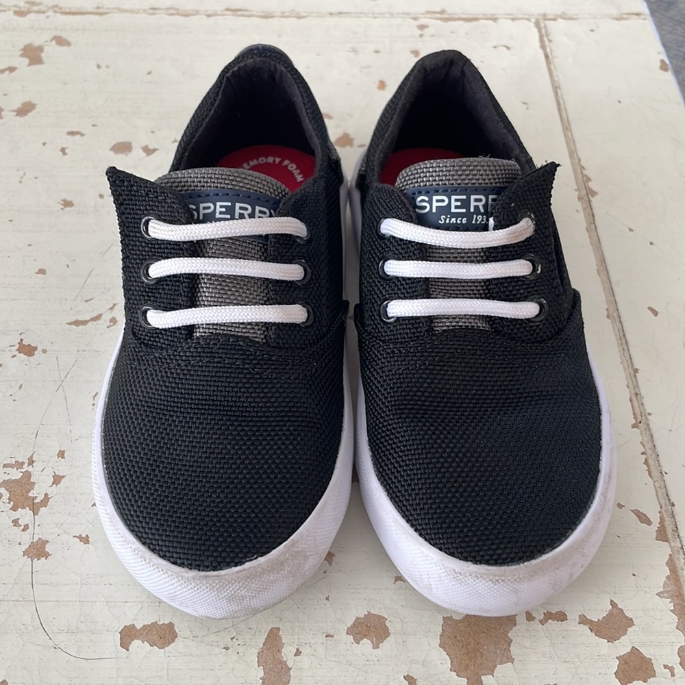 Toddler Boys Black Sperry Top-Sider Sneaker - Size 9